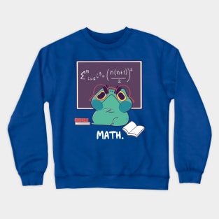 Frog hates Math Crewneck Sweatshirt